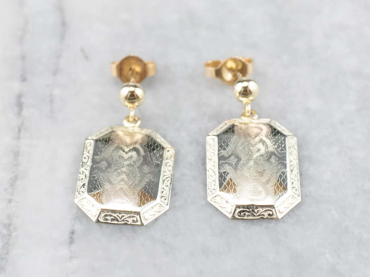 Retrofitted Gold Cufflink Earrings