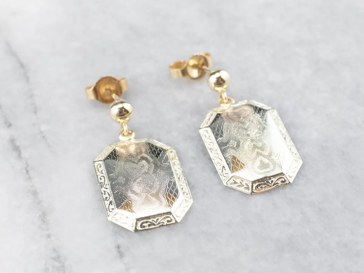 Retrofitted Gold Cufflink Earrings