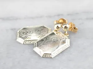 Retrofitted Gold Cufflink Earrings