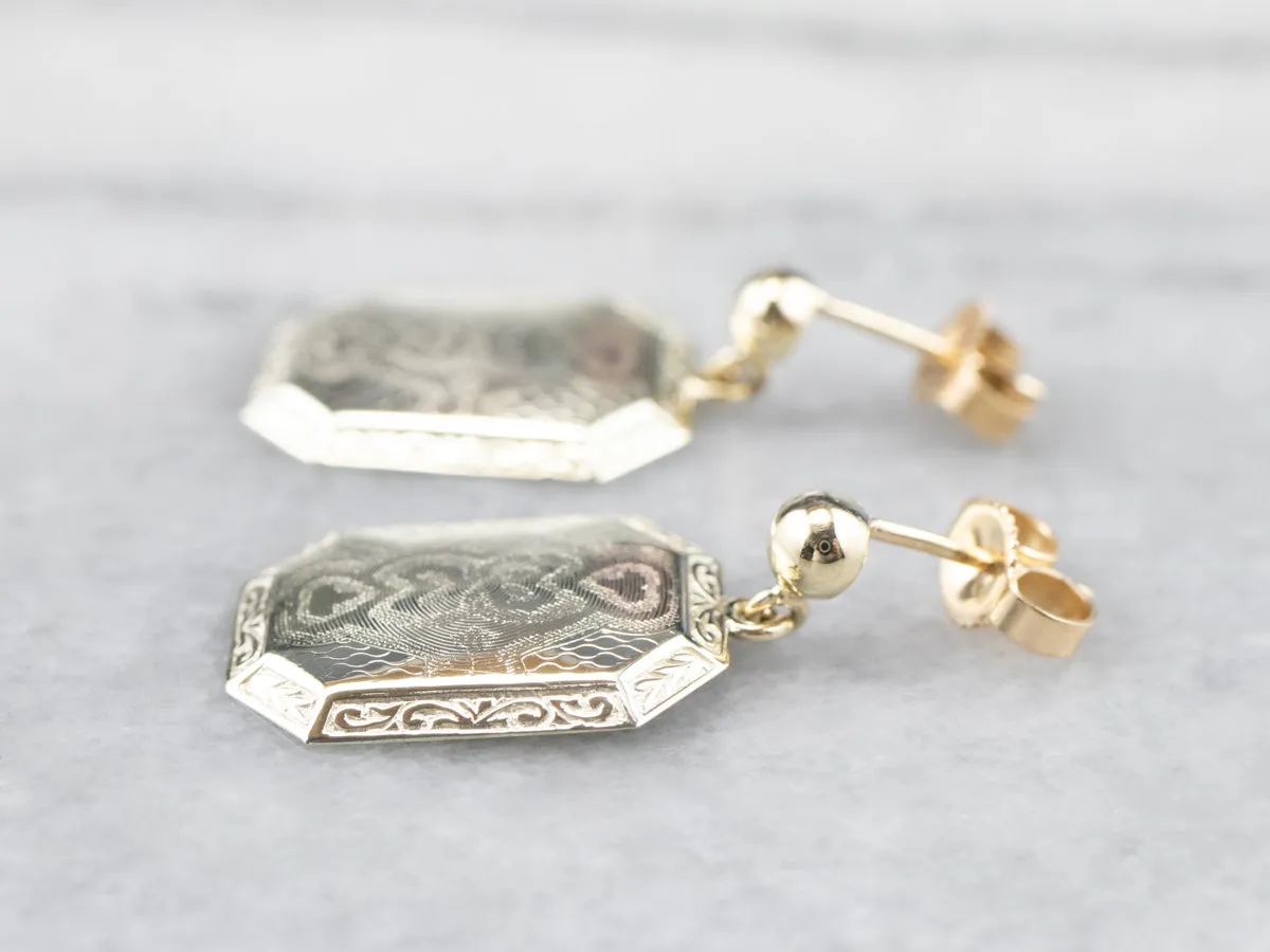 Retrofitted Gold Cufflink Earrings