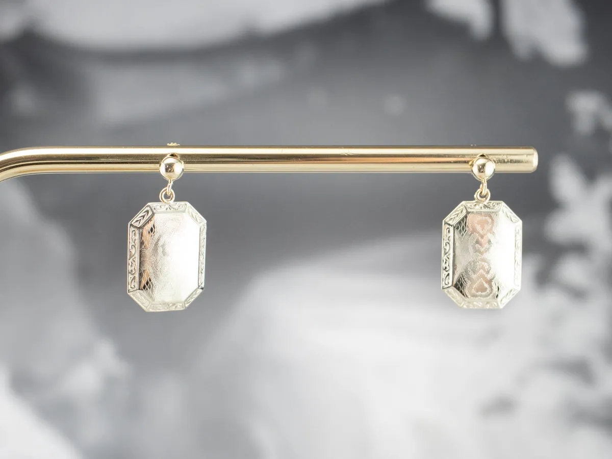 Retrofitted Gold Cufflink Earrings
