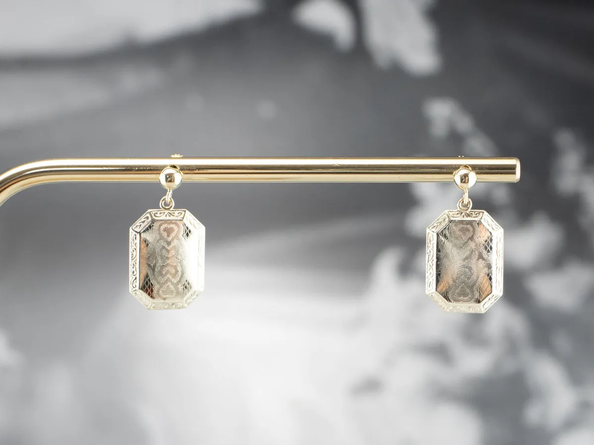 Retrofitted Gold Cufflink Earrings