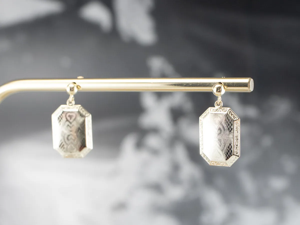 Retrofitted Gold Cufflink Earrings