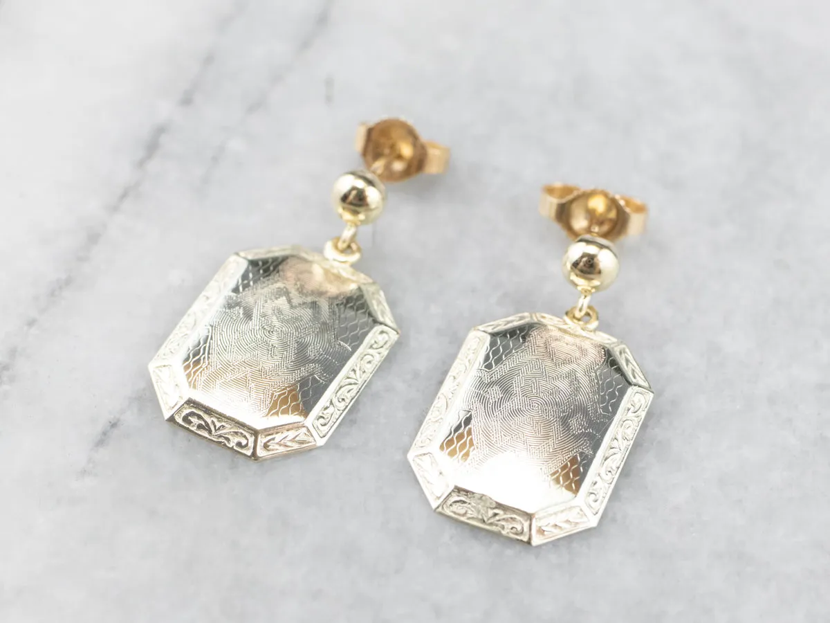Retrofitted Gold Cufflink Earrings