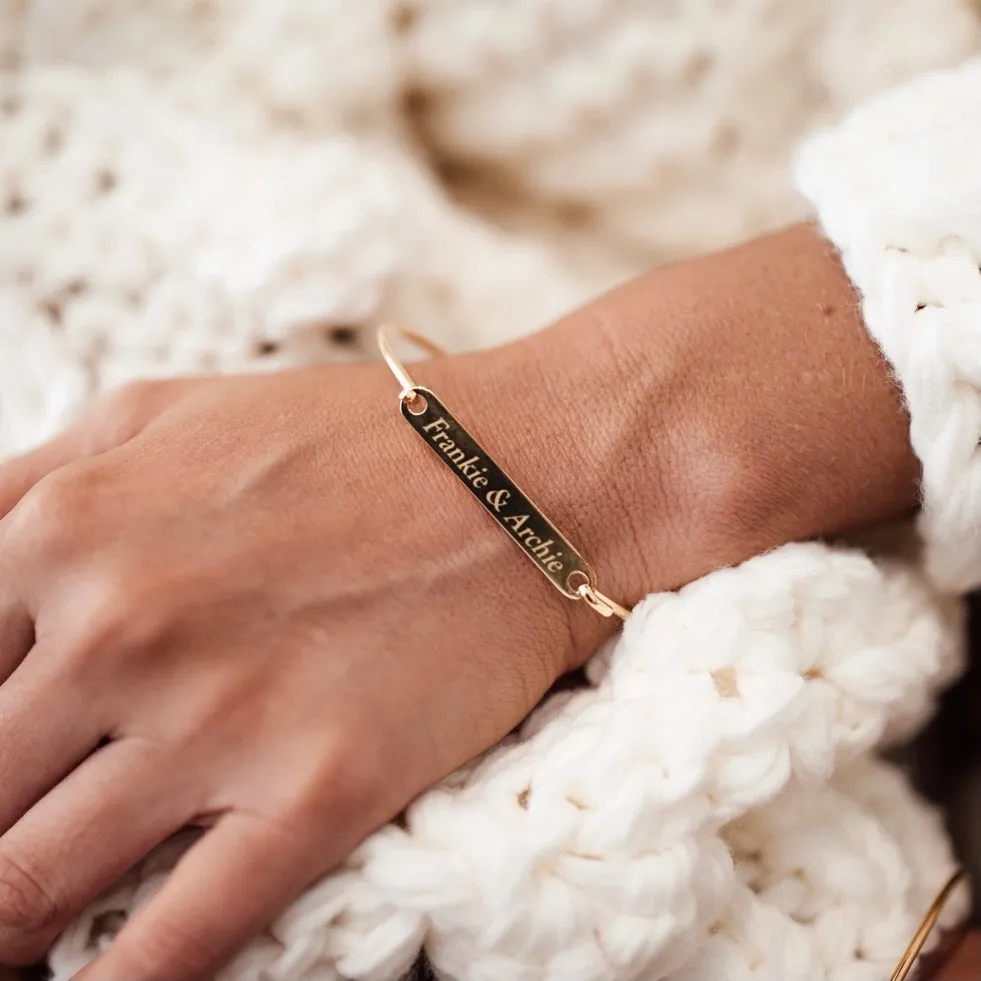 Revie - Engraved Bar Bracelet