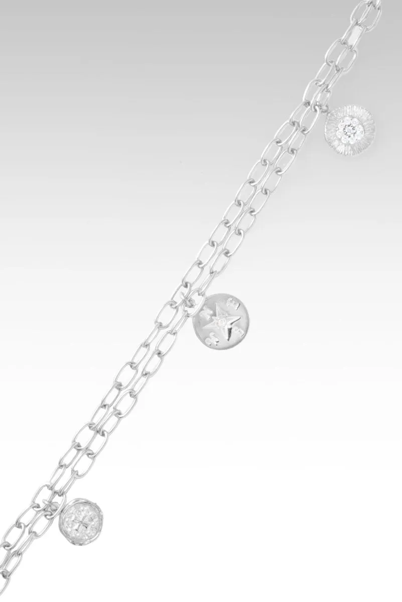 Rhodium Oxidized Direct My Path Bracelet? in White Zircon