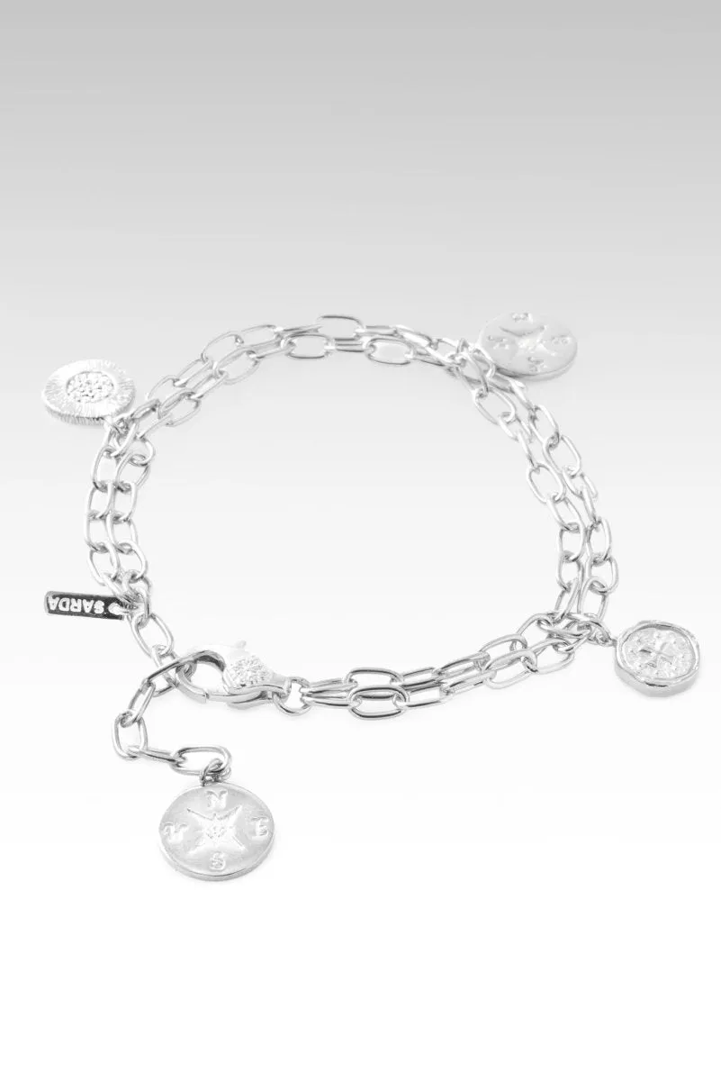 Rhodium Oxidized Direct My Path Bracelet? in White Zircon