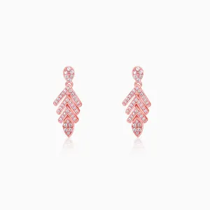 Rose Gold Belle Leaf Earrings