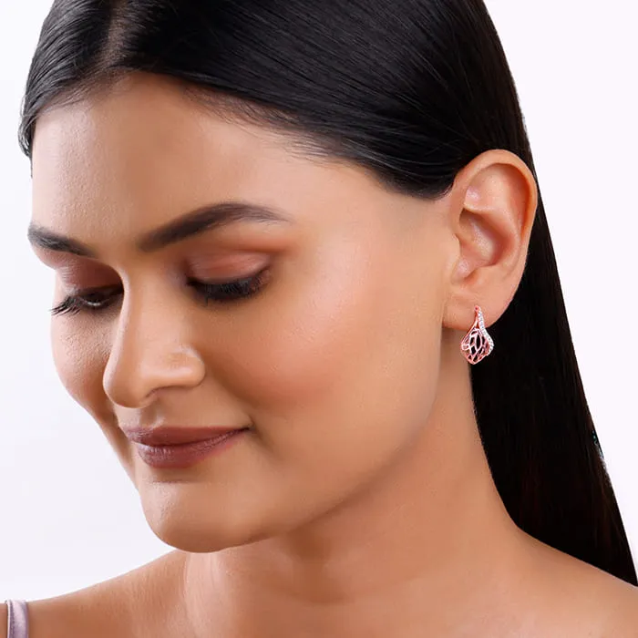 Rose Gold Elegant Filigree Earrings