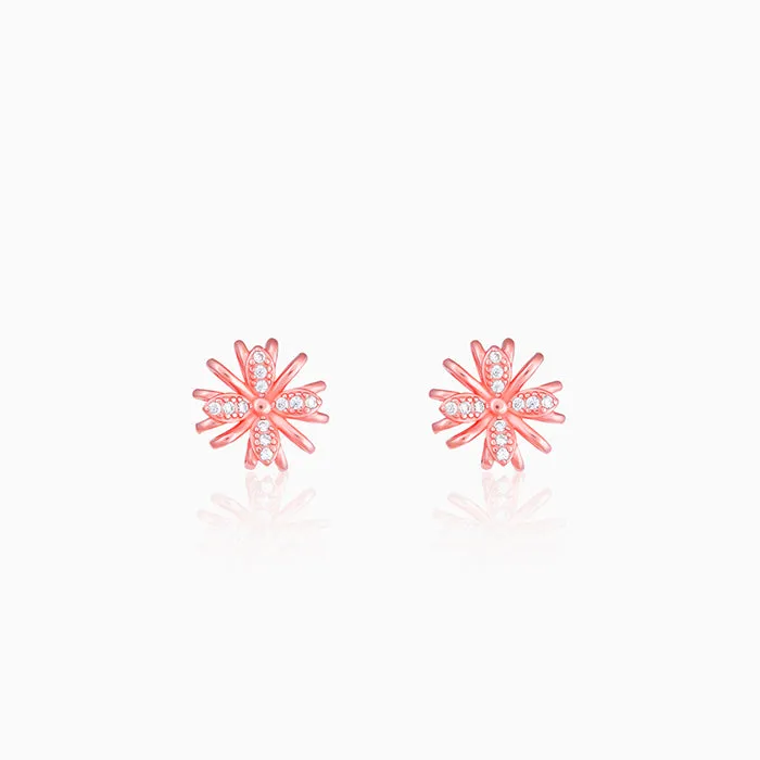 Rose Gold Floral Dreams Studs