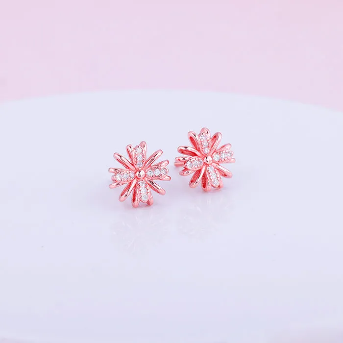 Rose Gold Floral Dreams Studs