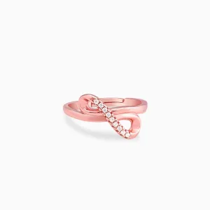 Rose Gold Twist & Turns Zircon Ring