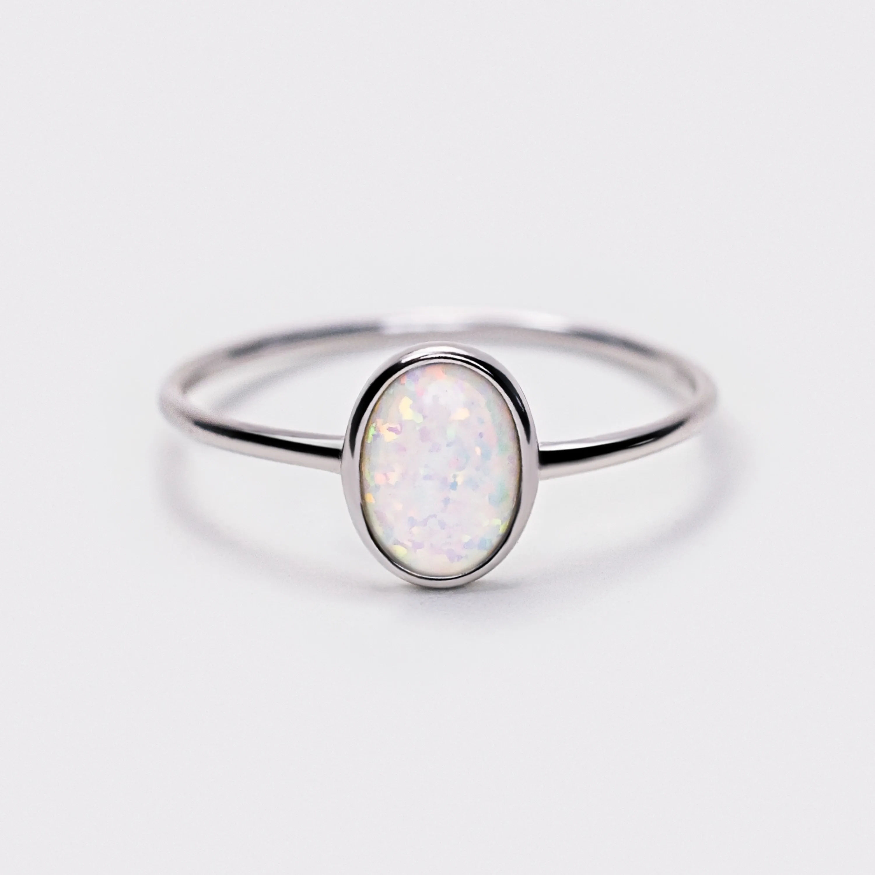 Round Opal Ring