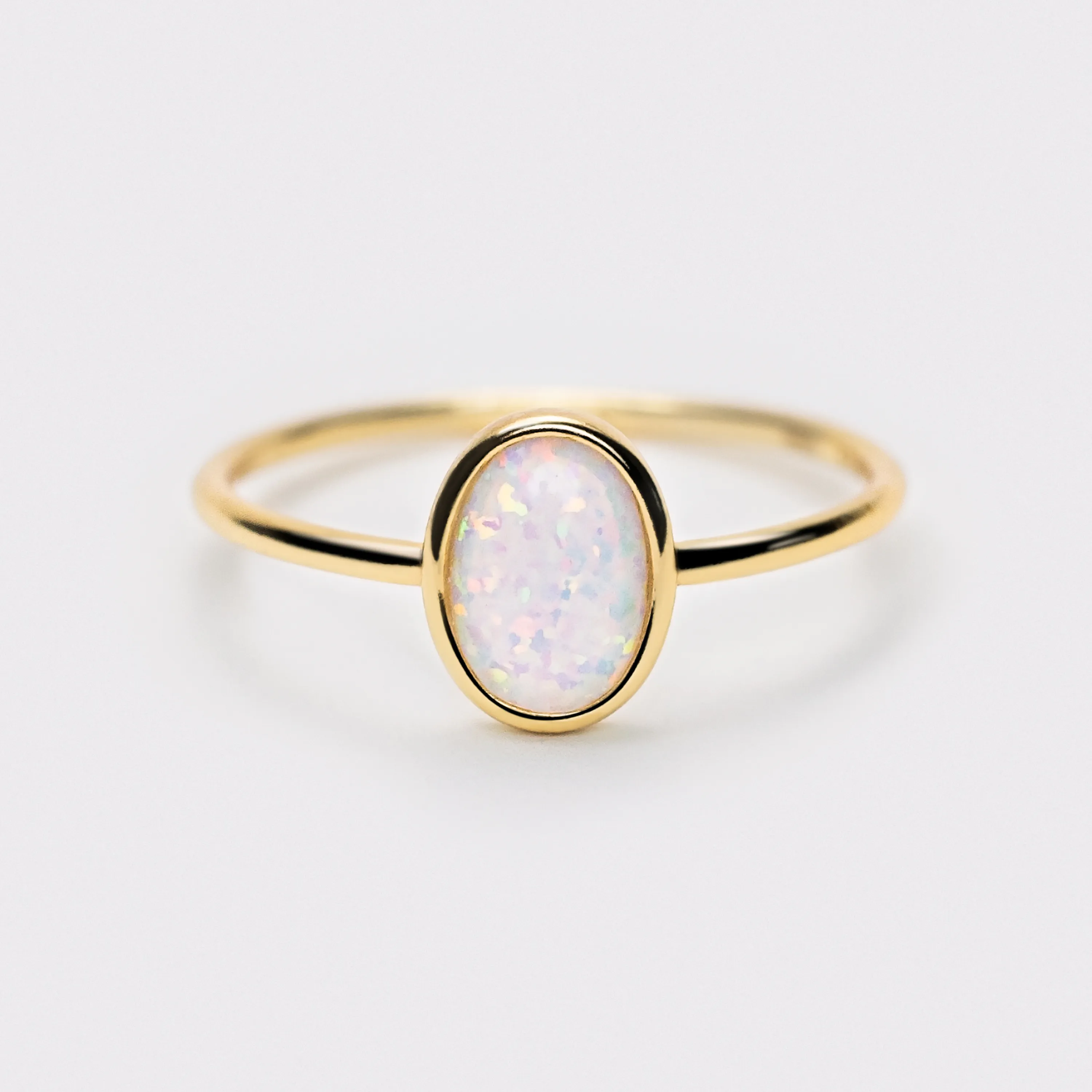 Round Opal Ring