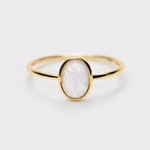Round Opal Ring