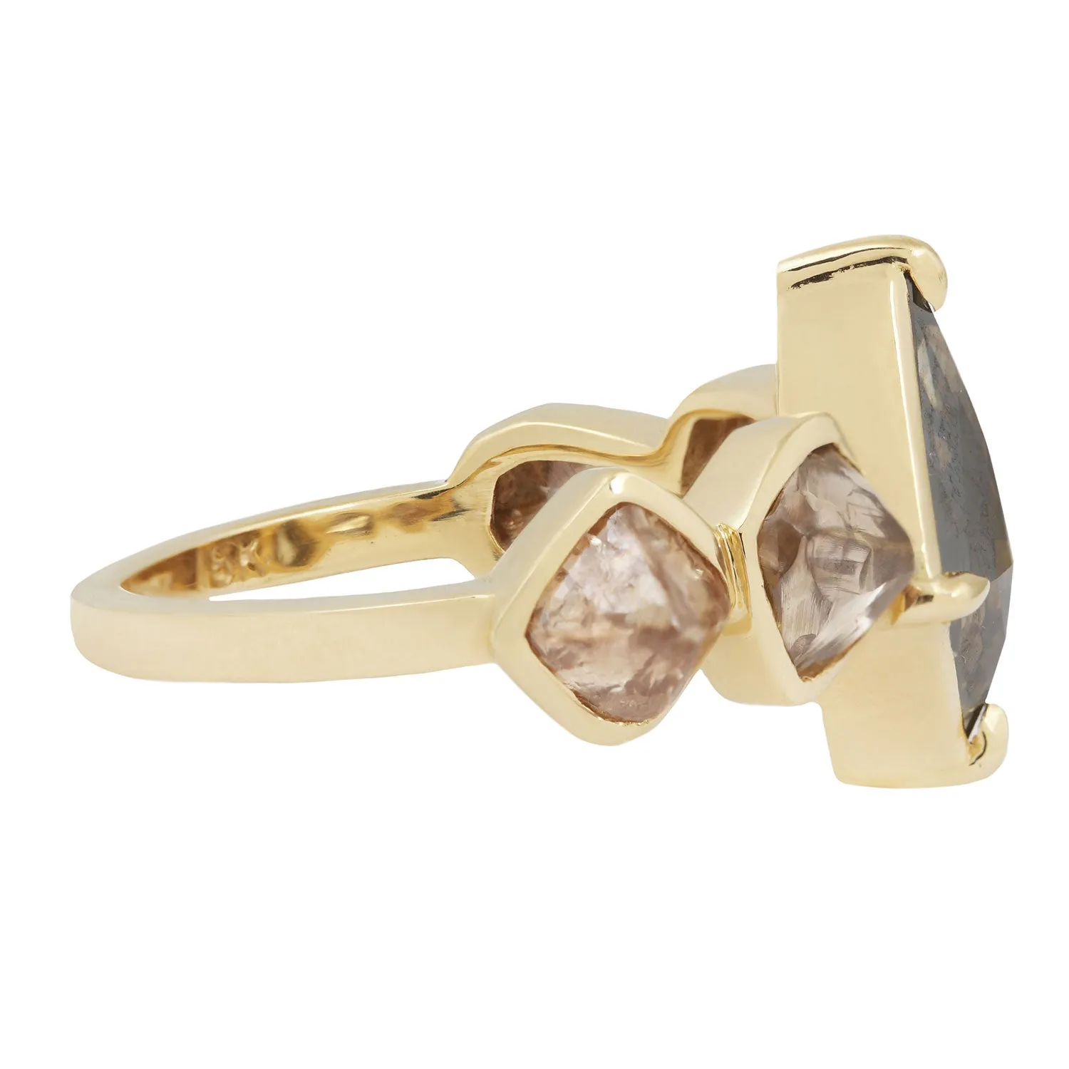 Rustic Kite Diamond Ring