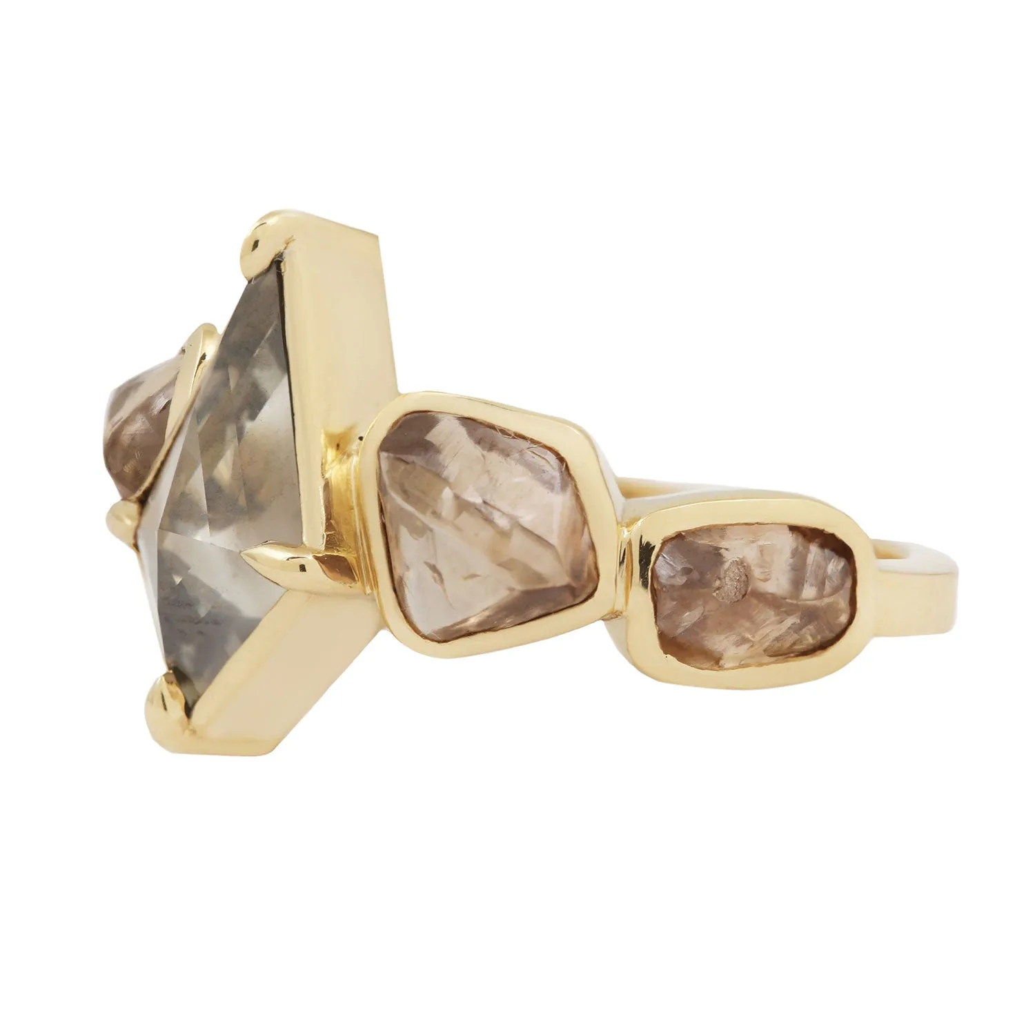 Rustic Kite Diamond Ring