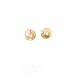 Seashore Studs With Petite Diamonds