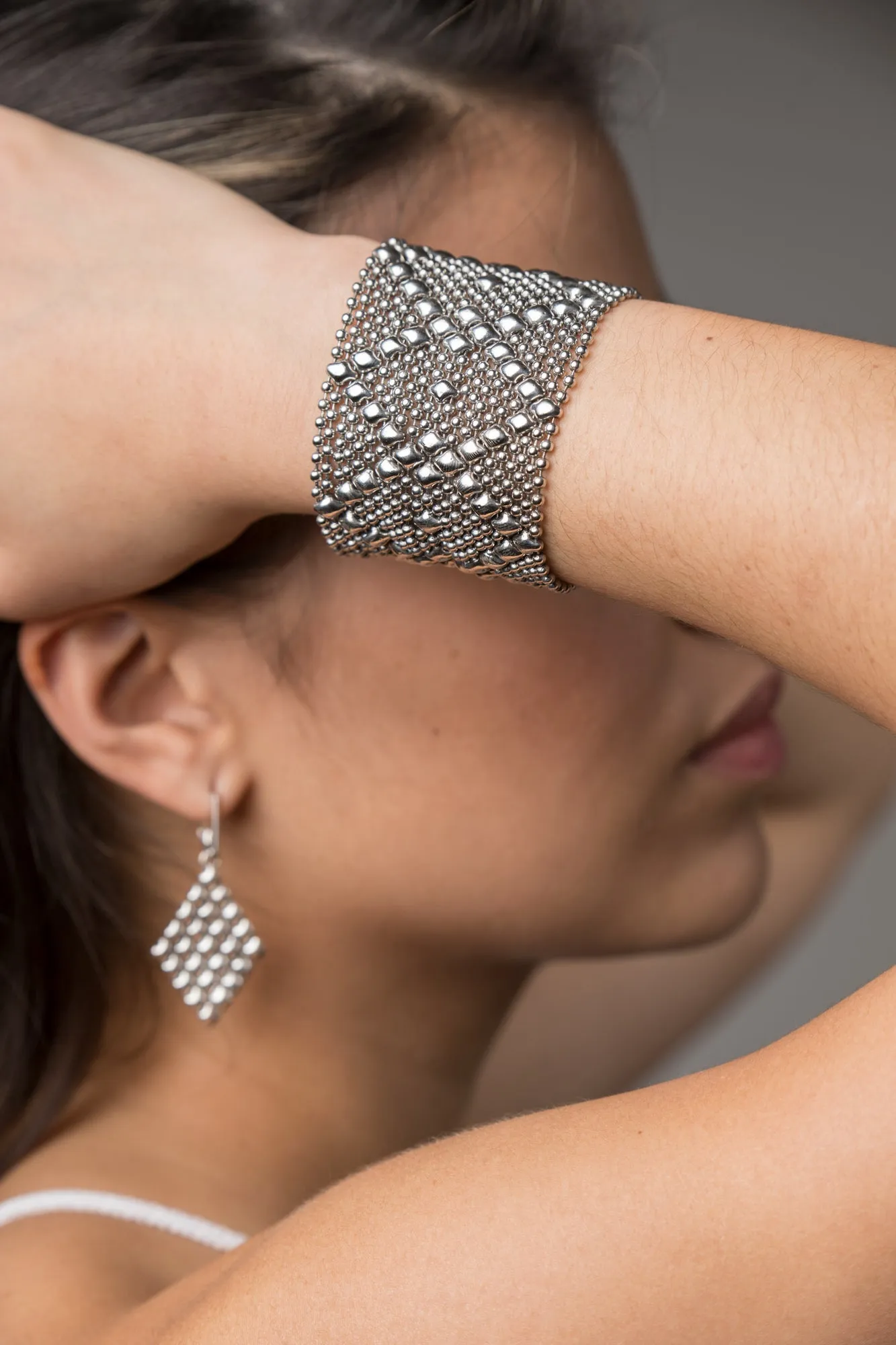 SG Liquid Metal B10-N Chrome Finish Bracelet by Sergio Gutierrez
