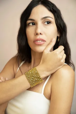 SG Liquid Metal B108-AG Antique Gold 24K Bracelet by Sergio Gutierrez