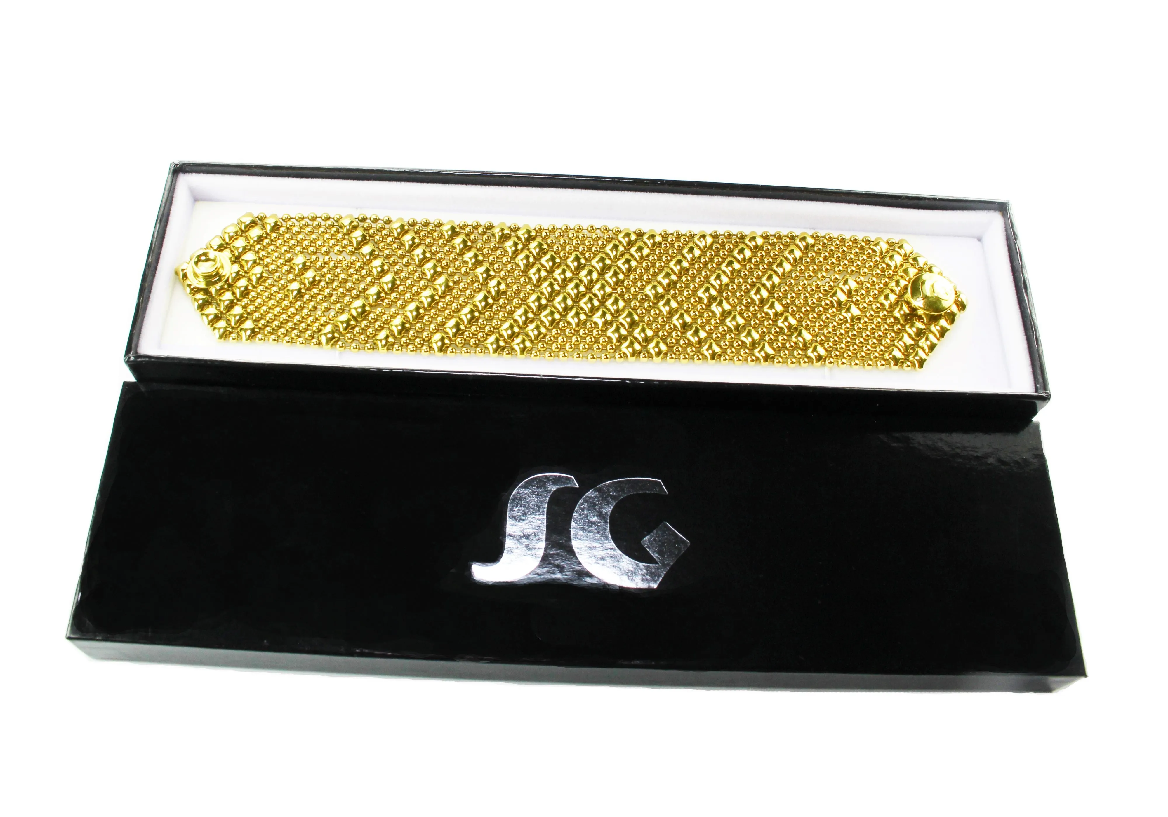 SG Liquid Metal B44 ?C G24K Gold 24k Finish Bracelet by Sergio Gutierrez