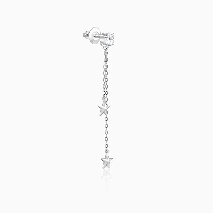 Silver Falling Star Earrings