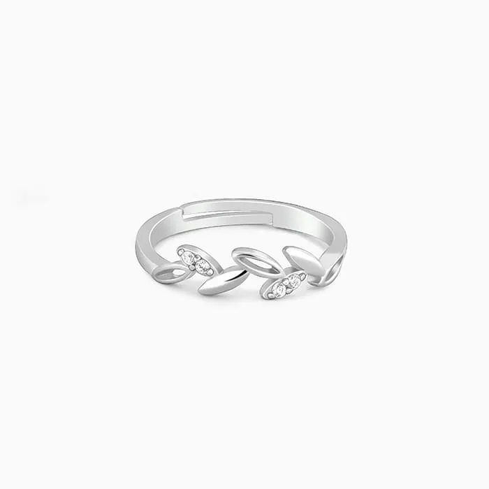 Silver Leaf Desire Ring