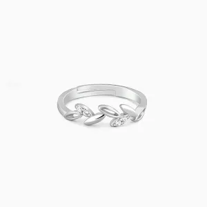 Silver Leaf Desire Ring