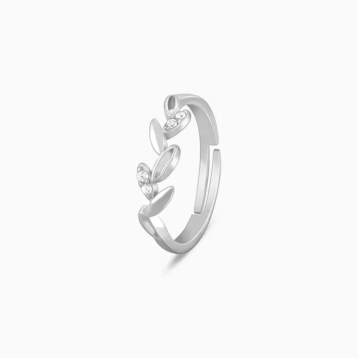 Silver Leaf Desire Ring