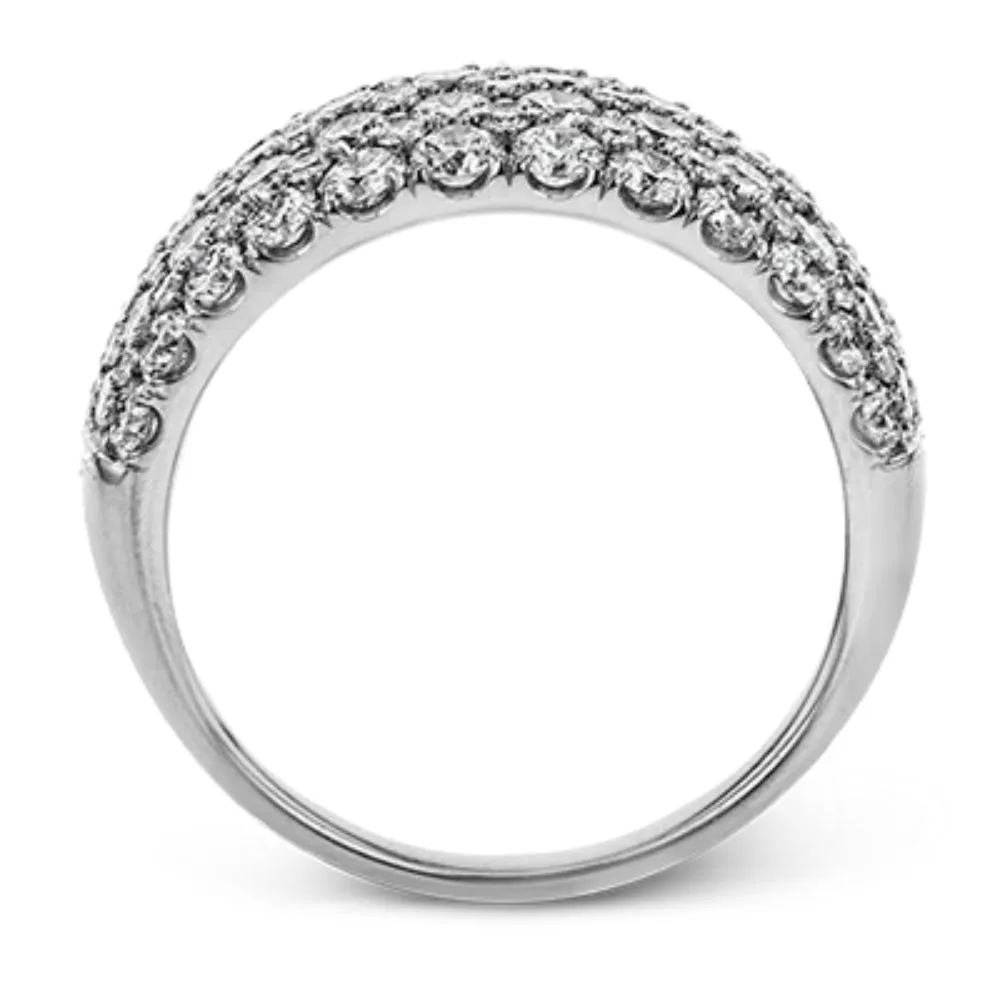 Simon G. Platinum Simon-Set Diamond Anniversary Ring