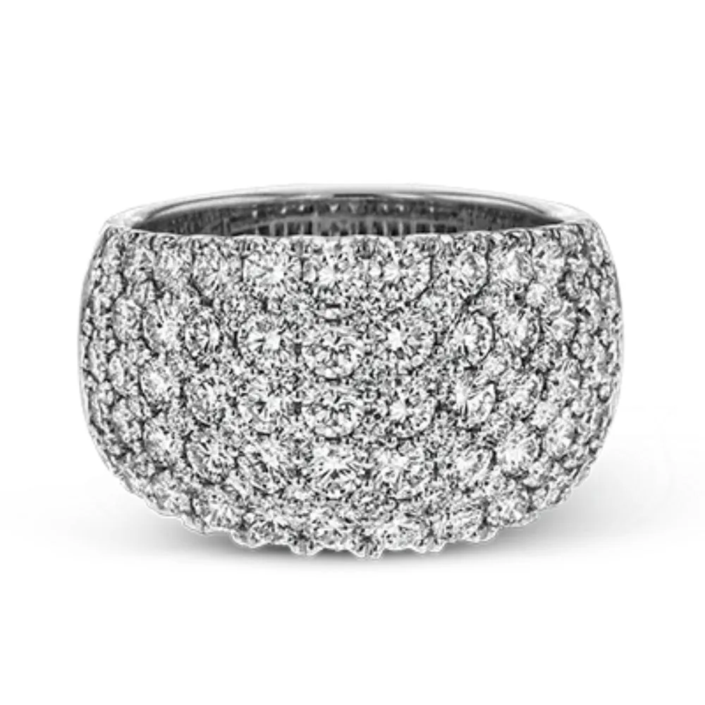 Simon G. Platinum Simon-Set Diamond Anniversary Ring