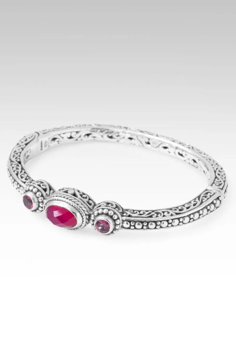 So Precious Bangle? in Red Currant Quartz & Pure Pink? Mystic Topaz