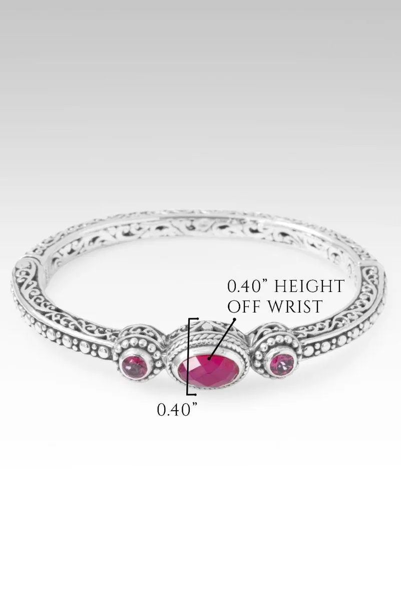 So Precious Bangle? in Red Currant Quartz & Pure Pink? Mystic Topaz