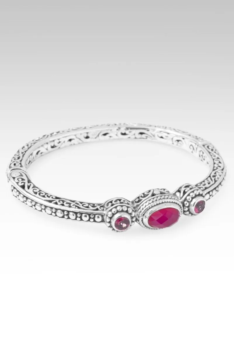 So Precious Bangle? in Red Currant Quartz & Pure Pink? Mystic Topaz