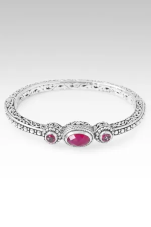 So Precious Bangle? in Red Currant Quartz & Pure Pink? Mystic Topaz
