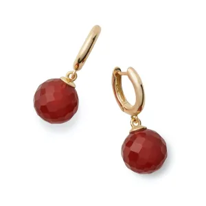 Soho Earrings in Faceted Carnelians