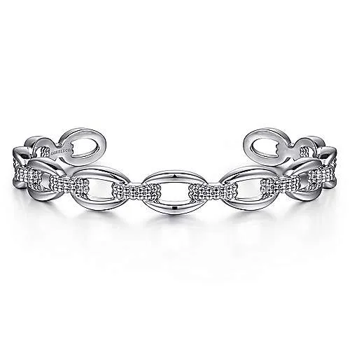 SS Bujukan Oval Link Cuff Bracelet