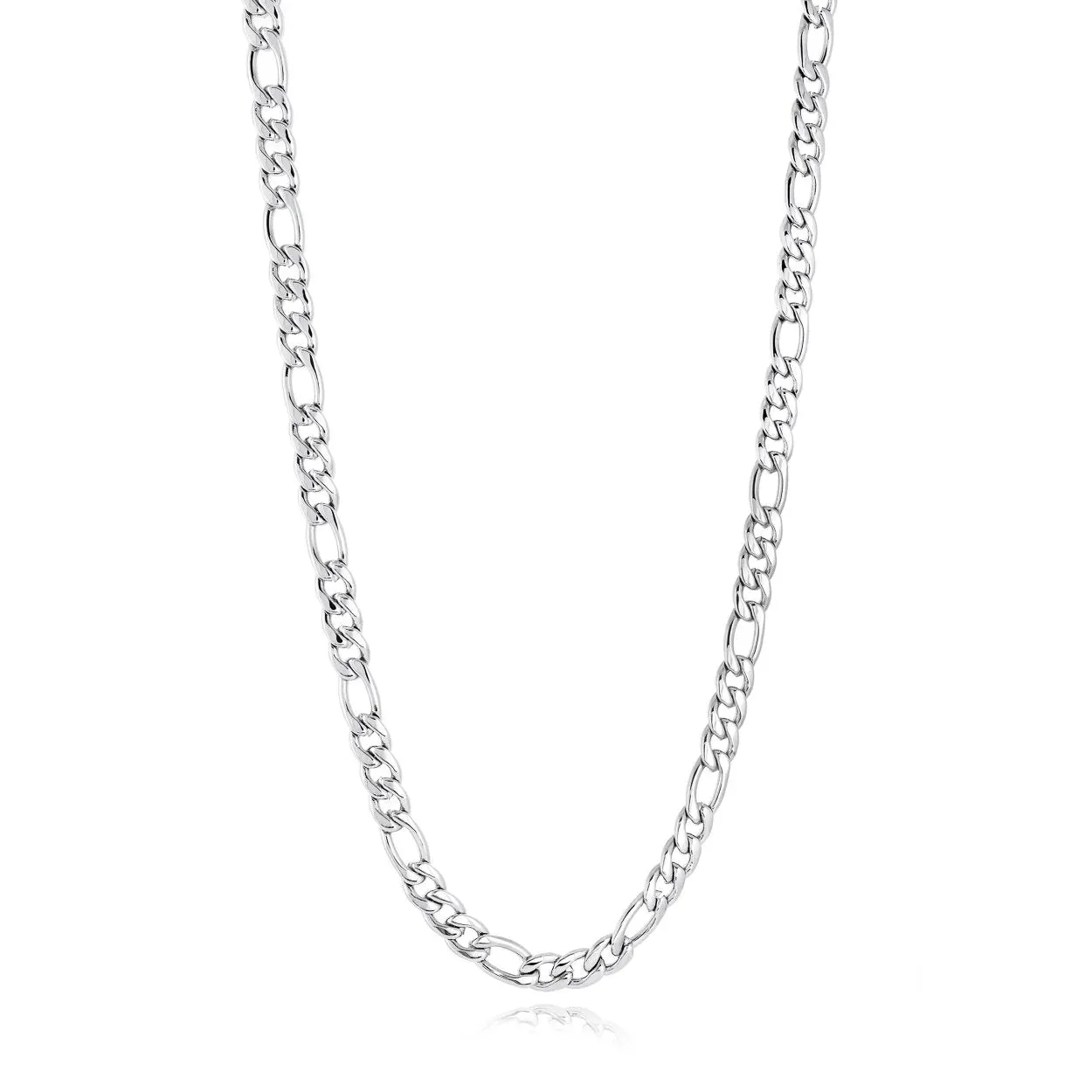 Stainless Steel 4.5mm Figaro Necklace