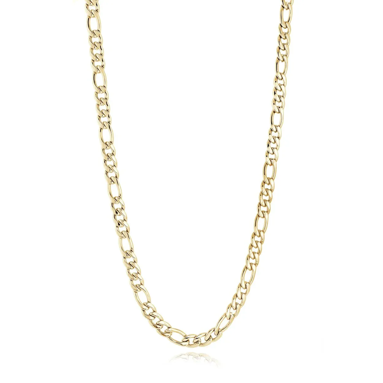 Stainless Steel 4.5mm Figaro Necklace