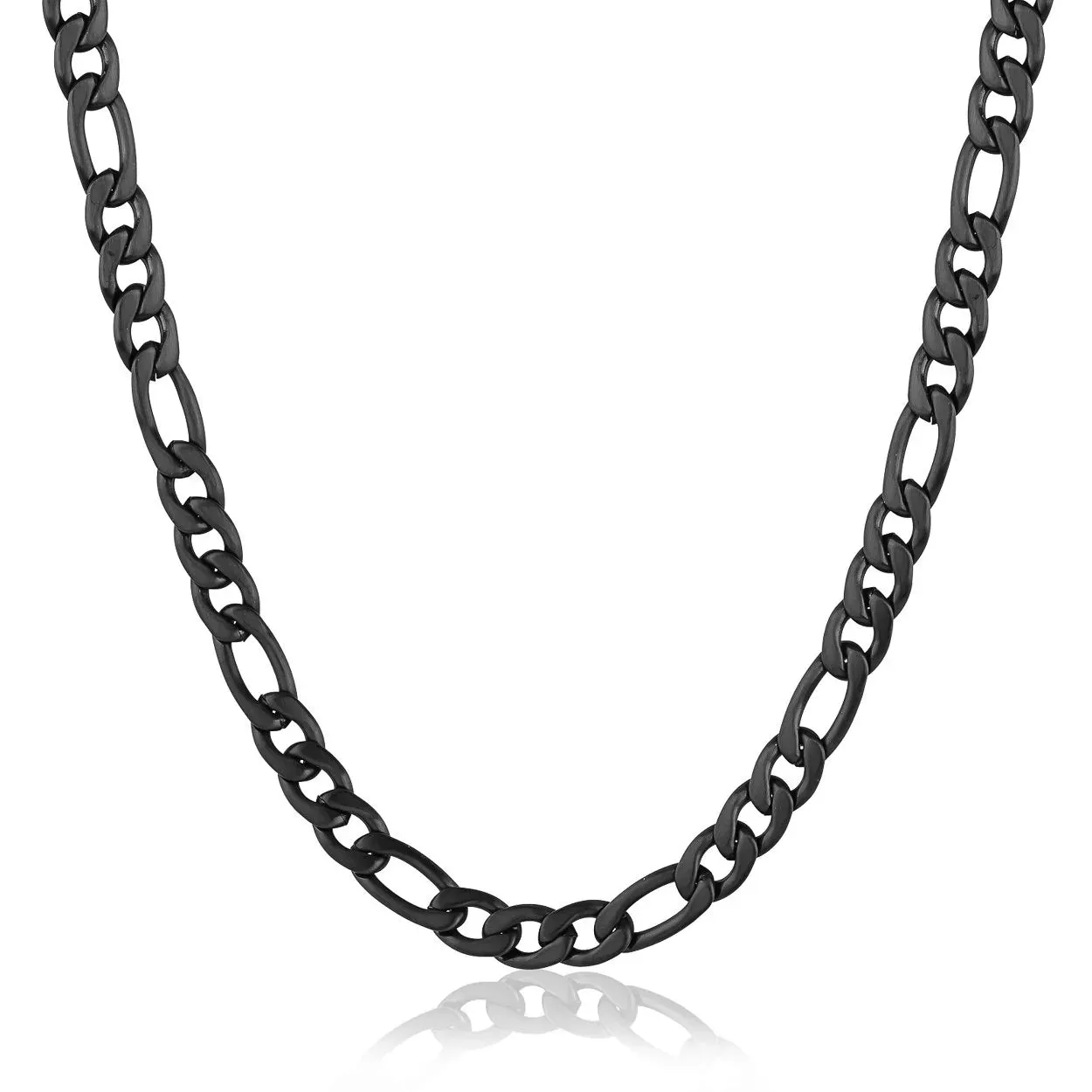 Stainless Steel 4.5mm Figaro Necklace
