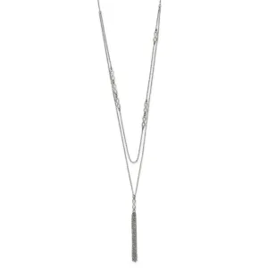 Stainless Steel Infinity Multi Strand w/2in. Ext. Necklace