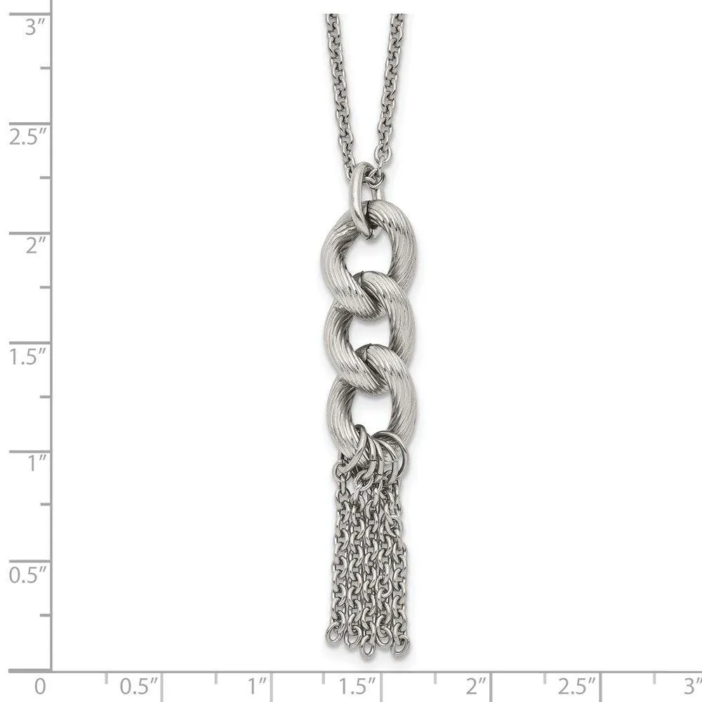 Stainless Steel Oval Chain with 2in ext. Necklace