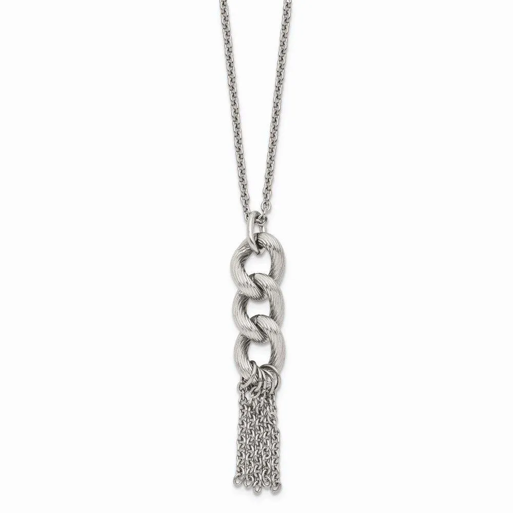 Stainless Steel Oval Chain with 2in ext. Necklace