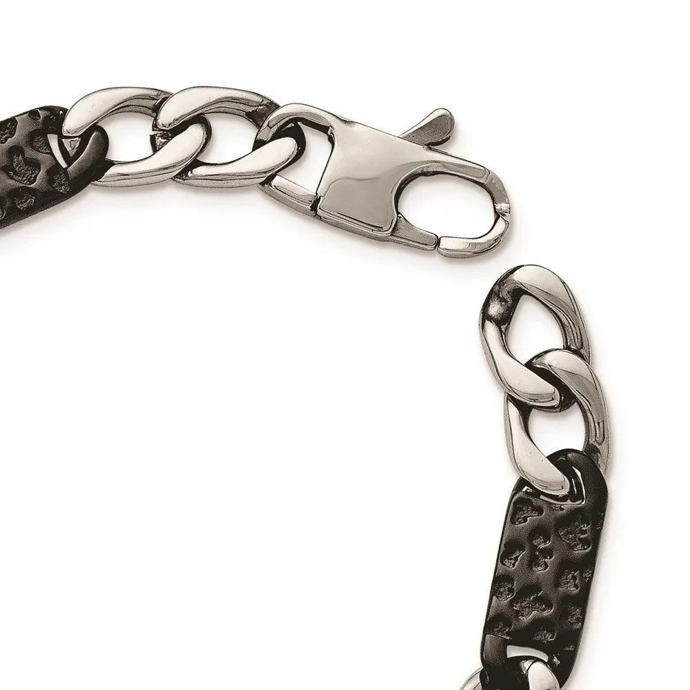 Stainless Steel Polished Black IP-plated Link Necklace