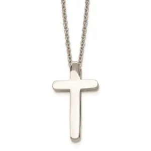Stainless Steel Religious Fish & Cross Necklace
