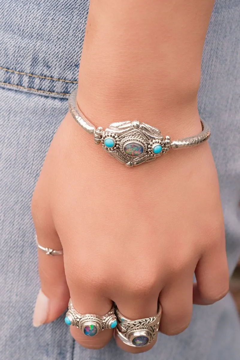 Steadfast Spirit Bracelet II? in Australian Opal & Sleeping Beauty Turquoise