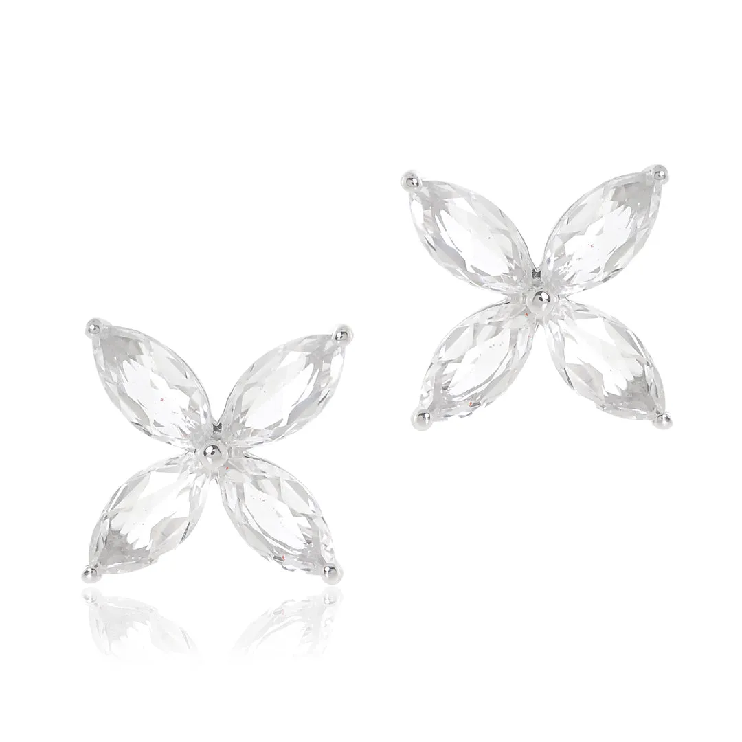 Stella Earrings in White Topaz