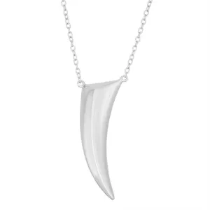 Sterling Silver Shiny Spike Necklace