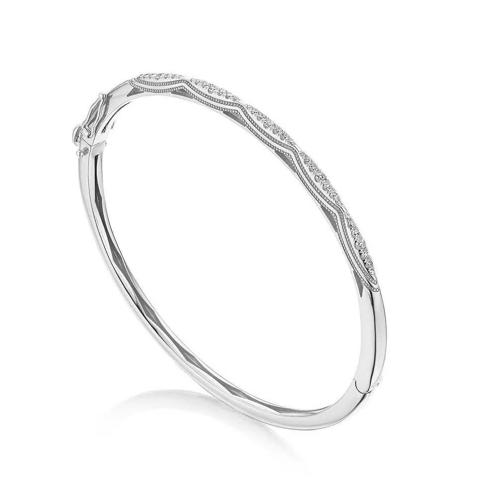 Tacori Crescent Eclipse Single Row 3mm Diamond Bangle FB847-M