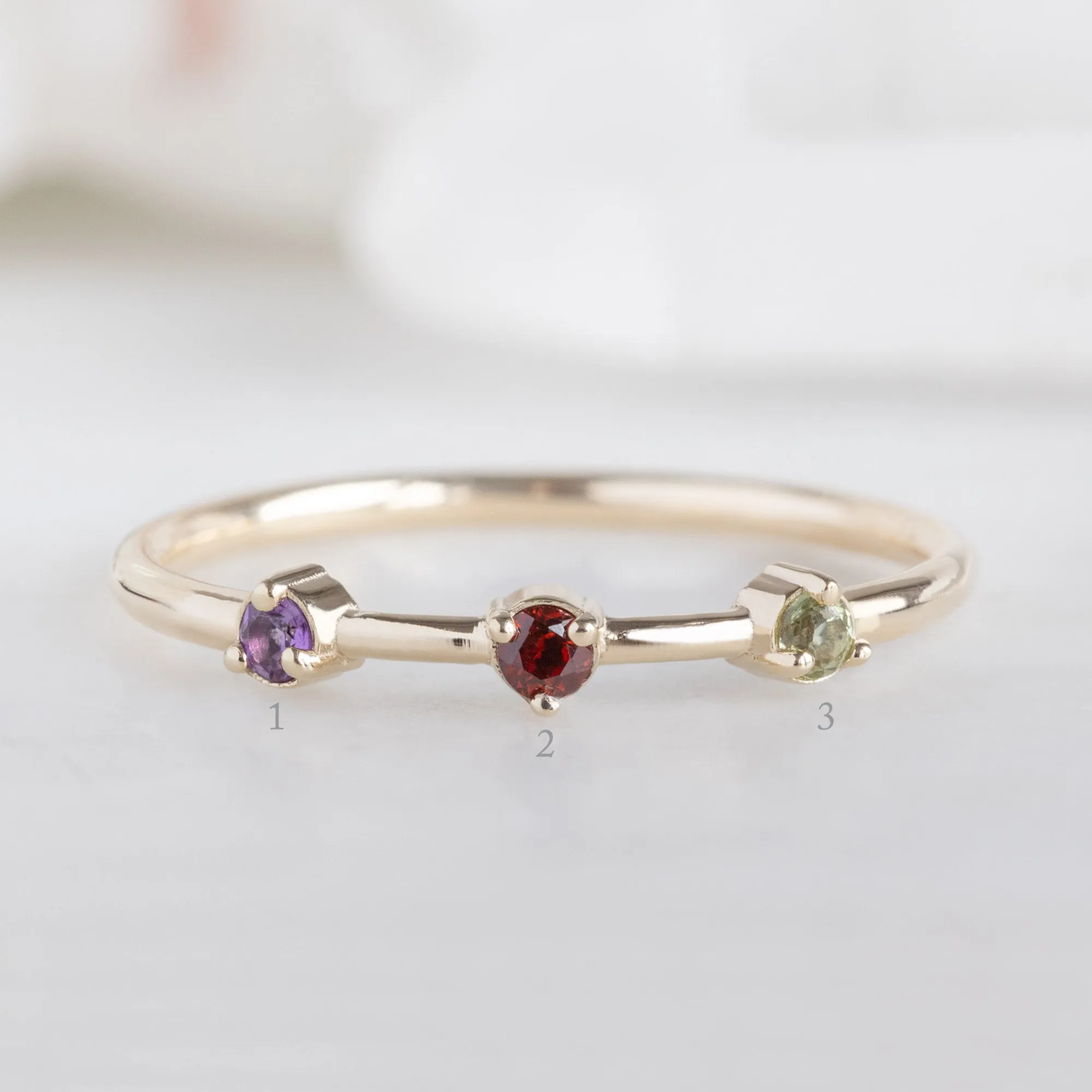 The Custom Multi-Birthstone Ring | 3 Stones